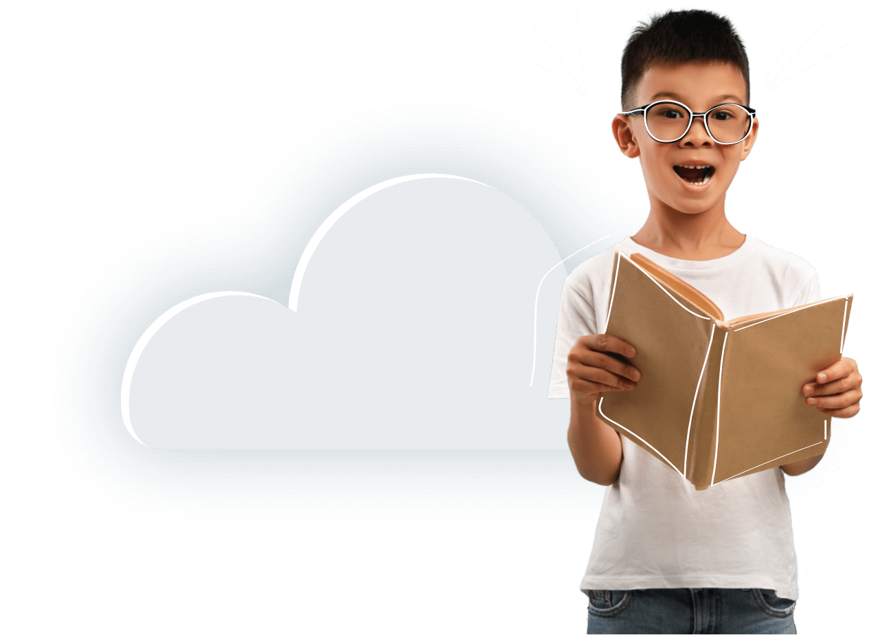 kid holding a book